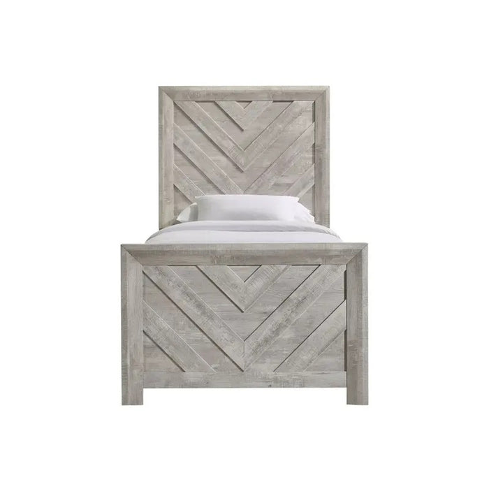 Elements International Ellen Twin Panel Bed in White EL700TB - Vida Furniture (Laredo,TX)