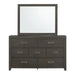 Elements International Sasha Mirror in Charcoal - Vida Furniture (Laredo,TX)