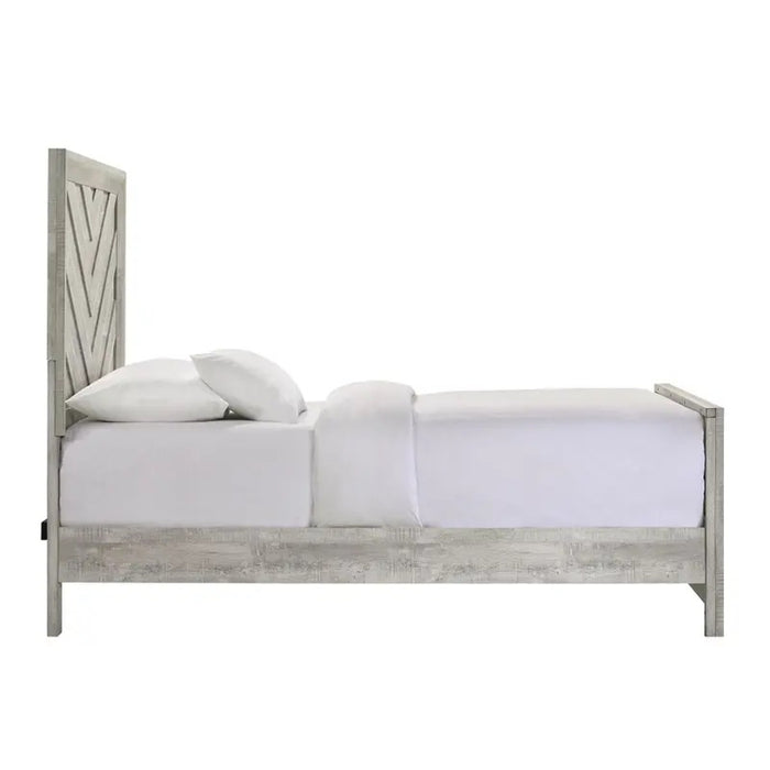 Elements International Ellen Twin Panel Bed in White EL700TB - Vida Furniture (Laredo,TX)