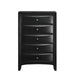 Elements International Emily 5 Drawer Chest in Black - Vida Furniture (Laredo,TX)