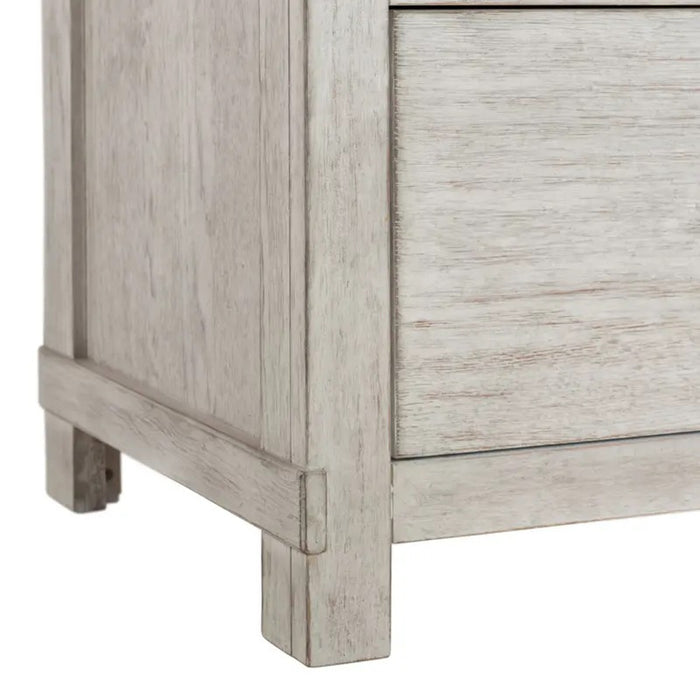 Elements International Scott Nightstand in White - Vida Furniture (Laredo,TX)