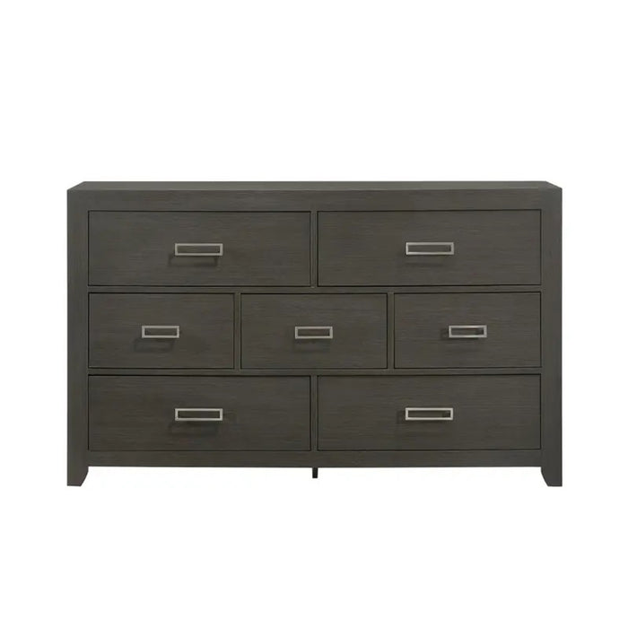 Elements International Sasha Dresser in Charcoal - Vida Furniture (Laredo,TX)