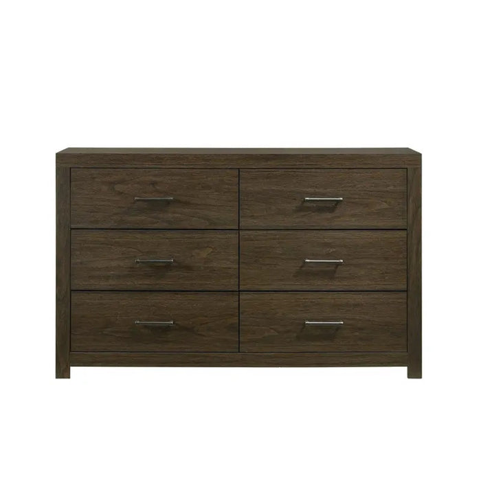 Elements International Hendricks Youth Dresser in Brown Grey - Vida Furniture (Laredo,TX)