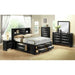 Elements International Emily 3 Drawer Nightstand in Black - Vida Furniture (Laredo,TX)