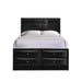 Elements International Emily King Storage Bed in Black - Vida Furniture (Laredo,TX)