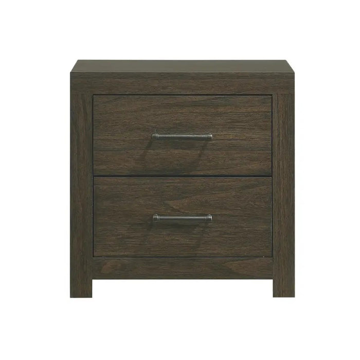 Elements International Hendricks Youth Nightstand in Brown Grey - Vida Furniture (Laredo,TX)