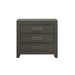 Elements International Sasha Nightstand in Charcoal - Vida Furniture (Laredo,TX)