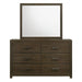 Elements International Hendricks Youth Dresser in Brown Grey - Vida Furniture (Laredo,TX)
