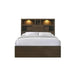Elements International Hendricks Queen Music Bed in Brown Grey - Vida Furniture (Laredo,TX)