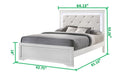 Galaxy Home Brooklyn Queen Bed in White - Vida Furniture (Laredo,TX)