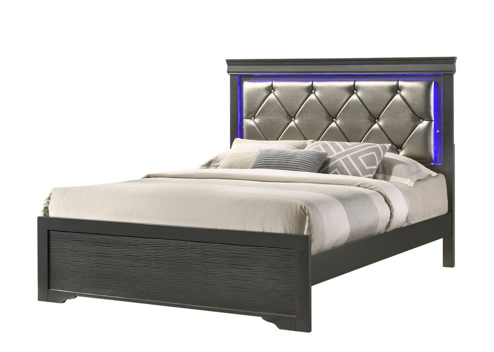 Galaxy Home Brooklyn Twin Bed in Gray - Vida Furniture (Laredo,TX)