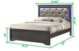 Galaxy Home Brooklyn Twin Bed in Gray - Vida Furniture (Laredo,TX)