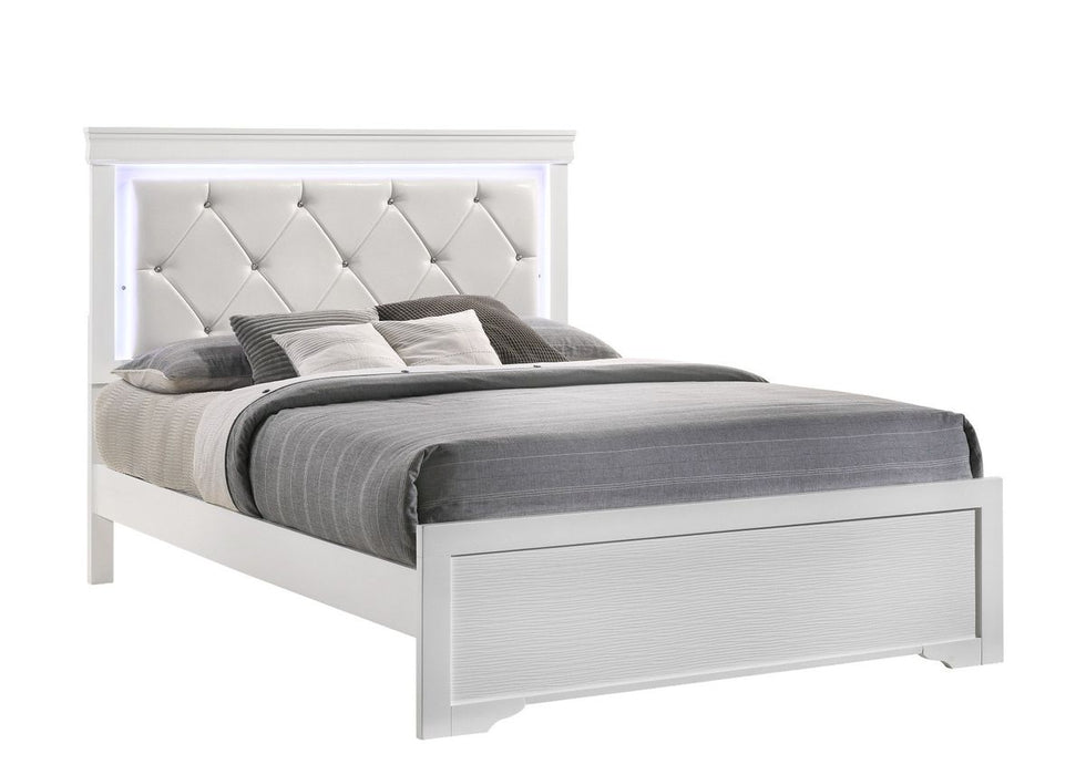 Galaxy Home Brooklyn Twin Bed in White - Vida Furniture (Laredo,TX)