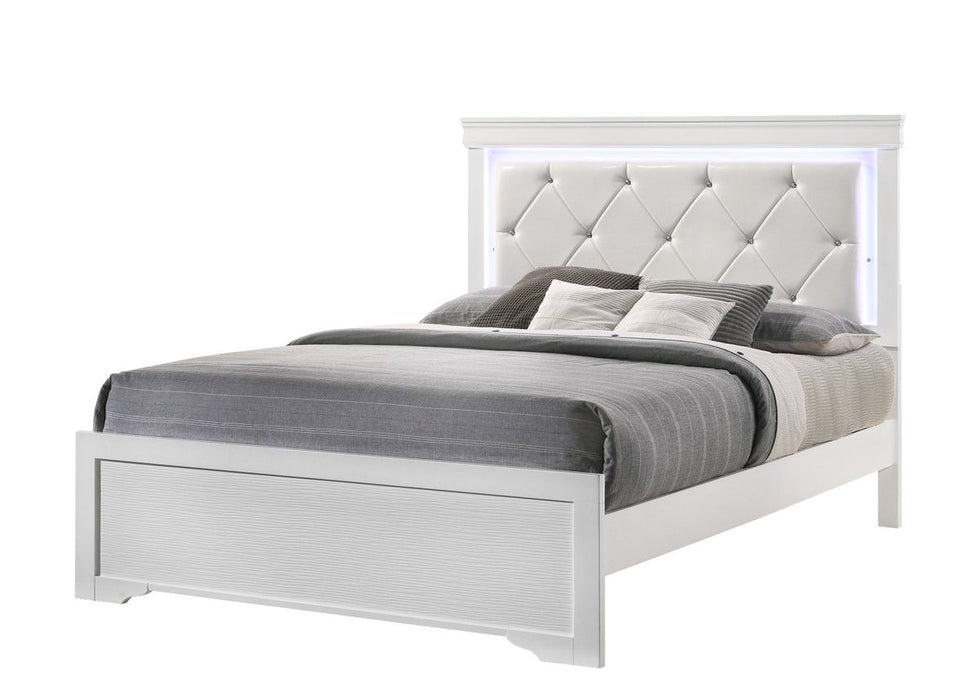 Galaxy Home Brooklyn Twin Bed in White - Vida Furniture (Laredo,TX)