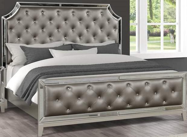 Galaxy Home Harmony Queen Panel Bed in Silver GHF-808857606792 - Vida Furniture (Laredo,TX)