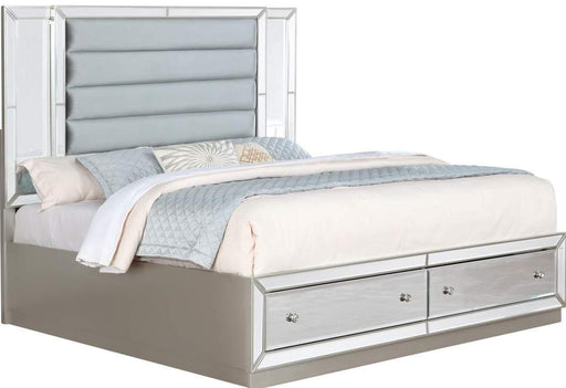 Galaxy Home Infinity King Storage Bed in Silver GHF-808857651006 - Vida Furniture (Laredo,TX)