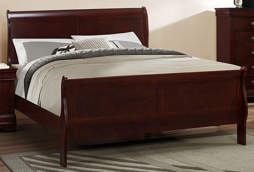 Galaxy Home Louis Phillipe Queen Sleigh Bed in Cherry GHF-808857744869 - Vida Furniture (Laredo,TX)