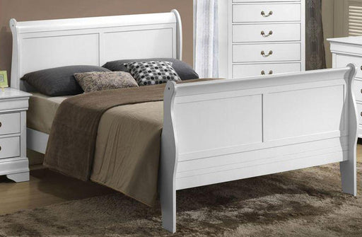 Galaxy Home Louis Phillipe Queen Sleigh Bed in White GHF-808857702258 - Vida Furniture (Laredo,TX)