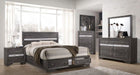 Galaxy Home Matrix King Bed in Gray - Vida Furniture (Laredo,TX)