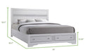 Galaxy Home Matrix King Bed in White - Vida Furniture (Laredo,TX)