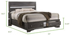 Galaxy Home Matrix Queen Bed in Gray - Vida Furniture (Laredo,TX)