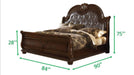 Galaxy Home Roma King Bed in Dark Walnut - Vida Furniture (Laredo,TX)
