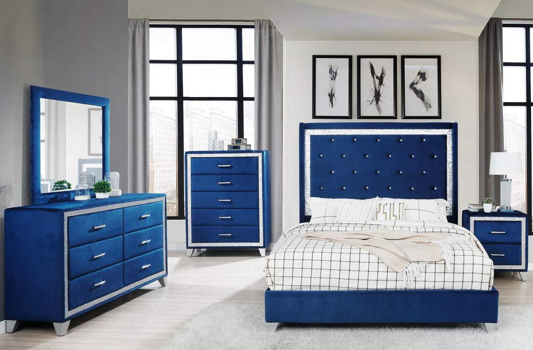 Galaxy Home Sapphire Full Upholstered Bed in Navy GHF-808857811028 - Vida Furniture (Laredo,TX)