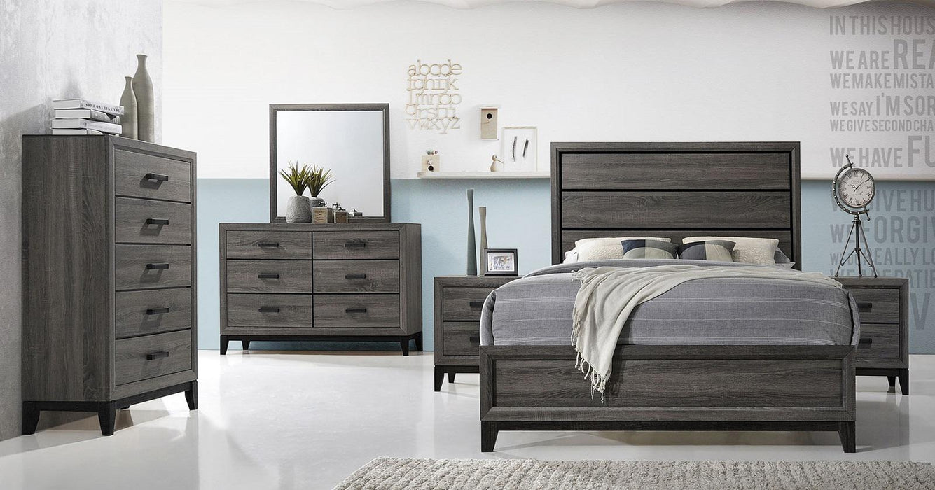 Galaxy Home Sierra King Panel Bed in Foil Grey GHF-808857584342 - Vida Furniture (Laredo,TX)