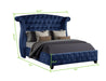 Galaxy Home Sophia Queen Bed in Blue - Vida Furniture (Laredo,TX)