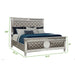 Galaxy Home Symphony King Bed in Silver - Vida Furniture (Laredo,TX)