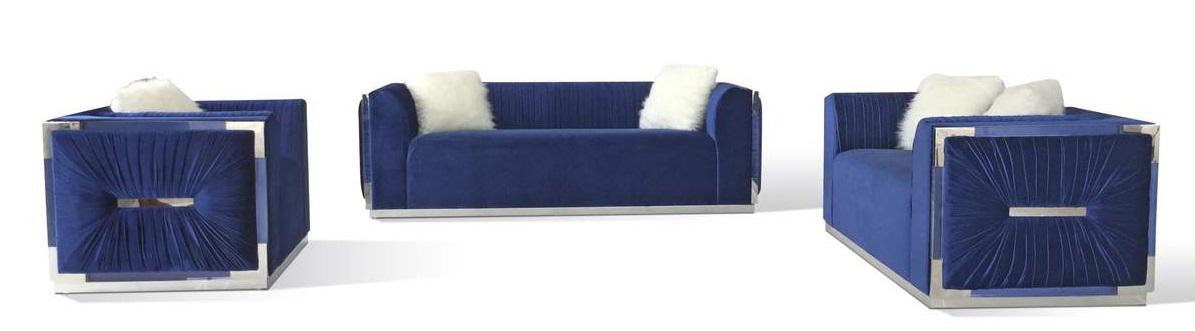 Galaxy Home Contempo Chair in Blue GHF-808857794093 - Vida Furniture (Laredo,TX)