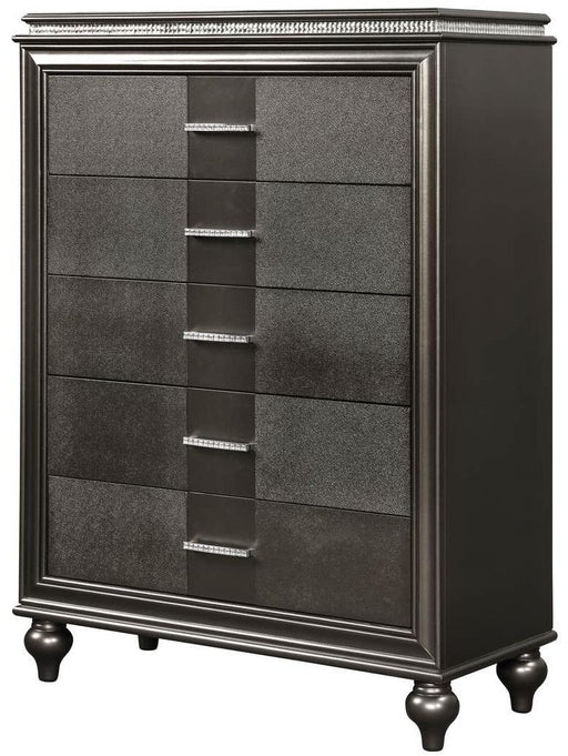 Galaxy Home Ginger 5 Drawer Chest in Gunmetal Copper GHF-808857599650 - Vida Furniture (Laredo,TX)