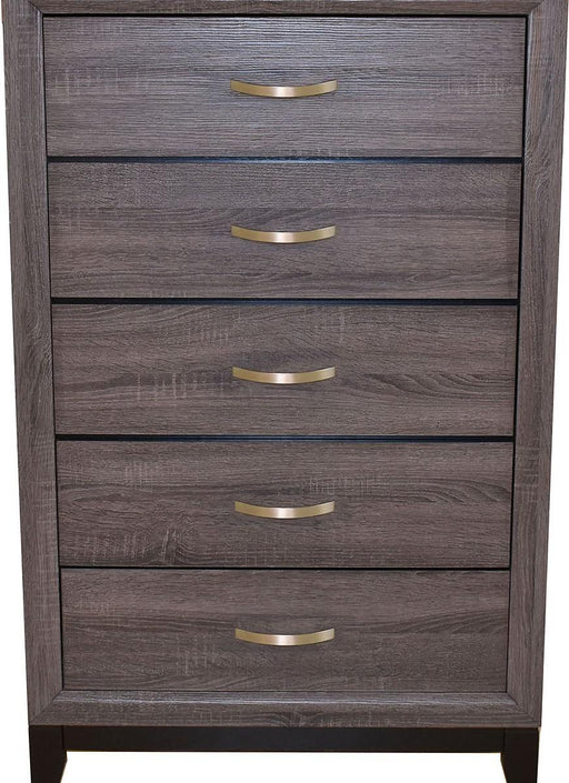 Galaxy Home Hudson 5 Drawer Chest in Foil Grey GHF-808857594679 - Vida Furniture (Laredo,TX)