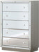Galaxy Home Infinity 5 Drawer Chest in Silver GHF-808857942319 - Vida Furniture (Laredo,TX)