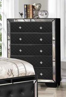 Galaxy Home Madison 5 Drawer Chest in Black GHF-808857807304 - Vida Furniture (Laredo,TX)