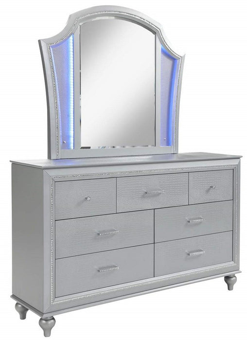 Galaxy Home Amber 7 Drawer Dresser in Silver GHF-808857997609 - Vida Furniture (Laredo,TX)
