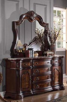 Galaxy Home Bombay 7 Drawer Dresser in Warm Cherry GHF-808857932136 - Vida Furniture (Laredo,TX)