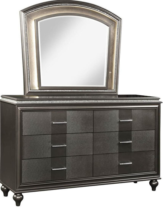 Galaxy Home Ginger 6 Drawer Dresser in Gunmetal Copper GHF-808857763143 - Vida Furniture (Laredo,TX)