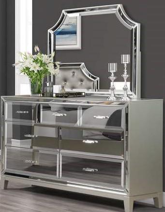 Galaxy Home Harmony 7 Drawer Dresser in Silver GHF-808857985118 - Vida Furniture (Laredo,TX)