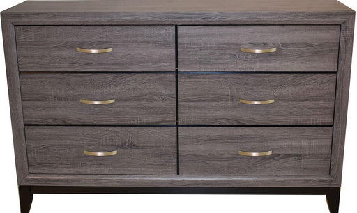 Galaxy Home Hudson 6 Drawer Dresser in Foil Grey GHF-808857665805 - Vida Furniture (Laredo,TX)