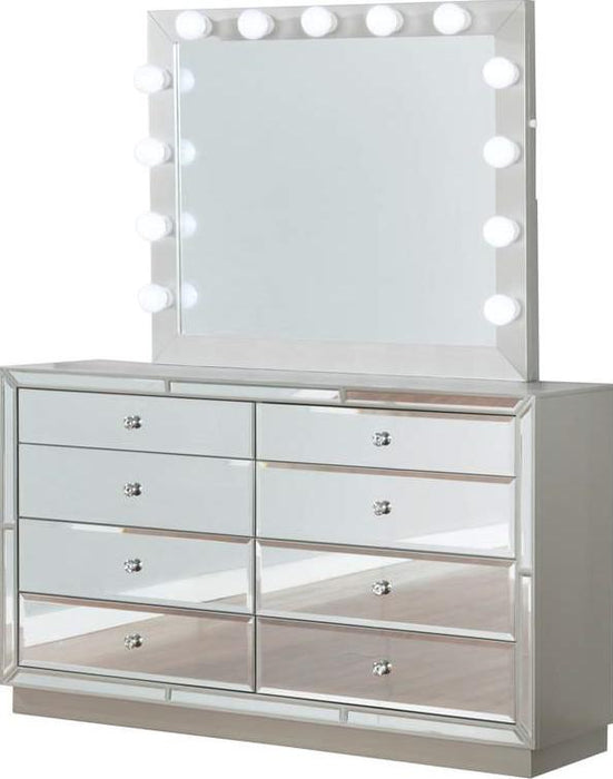 Galaxy Home Infinity 8 Drawer Dresser in Silver GHF-808857635808 - Vida Furniture (Laredo,TX)