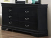 Galaxy Home Louis Phillipe 6 Drawer Dresser in Black GHF-808857914866 - Vida Furniture (Laredo,TX)