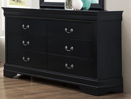 Galaxy Home Louis Phillipe 6 Drawer Dresser in Black GHF-808857914866 - Vida Furniture (Laredo,TX)
