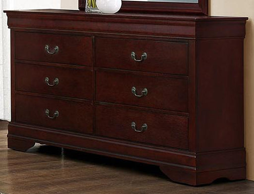 Galaxy Home Louis Phillipe 6 Drawer Dresser in Cherry GHF-808857970619 - Vida Furniture (Laredo,TX)