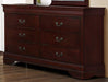 Galaxy Home Louis Phillipe 6 Drawer Dresser in Cherry GHF-808857970619 - Vida Furniture (Laredo,TX)