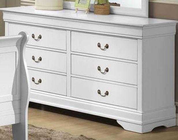 Galaxy Home Louis Phillipe 6 Drawer Dresser in White GHF-808857521040 - Vida Furniture (Laredo,TX)