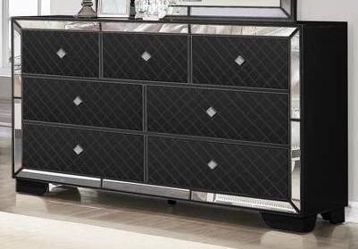 Galaxy Home Madison 7 Drawer Dresser in Black GHF-808857823571 - Vida Furniture (Laredo,TX)