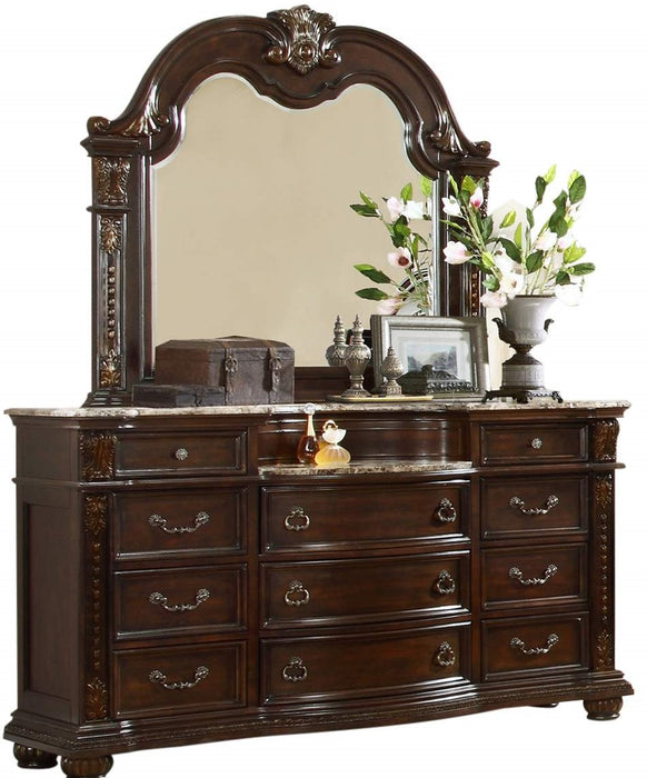 Galaxy Home Roma Dresser in Dark Walnut - Vida Furniture (Laredo,TX)