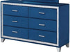 Galaxy Home Sapphire 6 Drawer Dresser in Navy GHF-808857948359 - Vida Furniture (Laredo,TX)