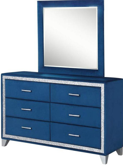Galaxy Home Sapphire 6 Drawer Dresser in Navy GHF-808857948359 - Vida Furniture (Laredo,TX)